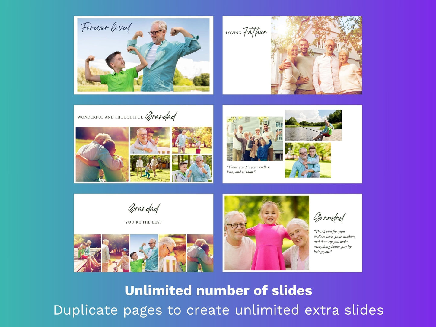 Modern Green Canva Funeral Slideshow Template