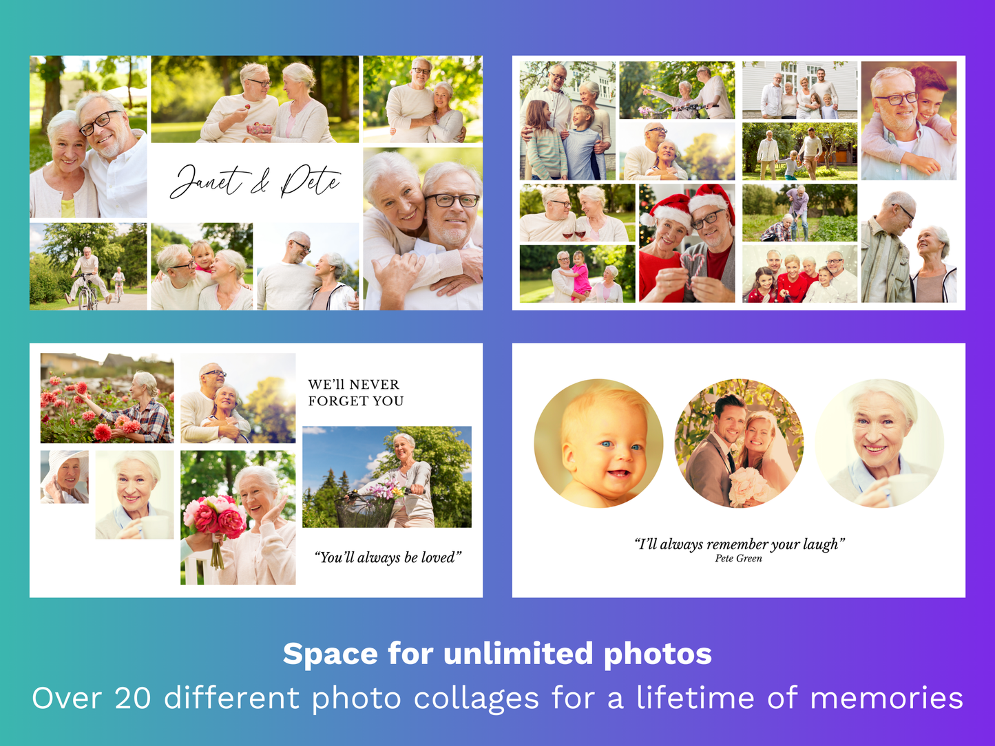 Canva Funeral Slideshow Template in Minimalist White