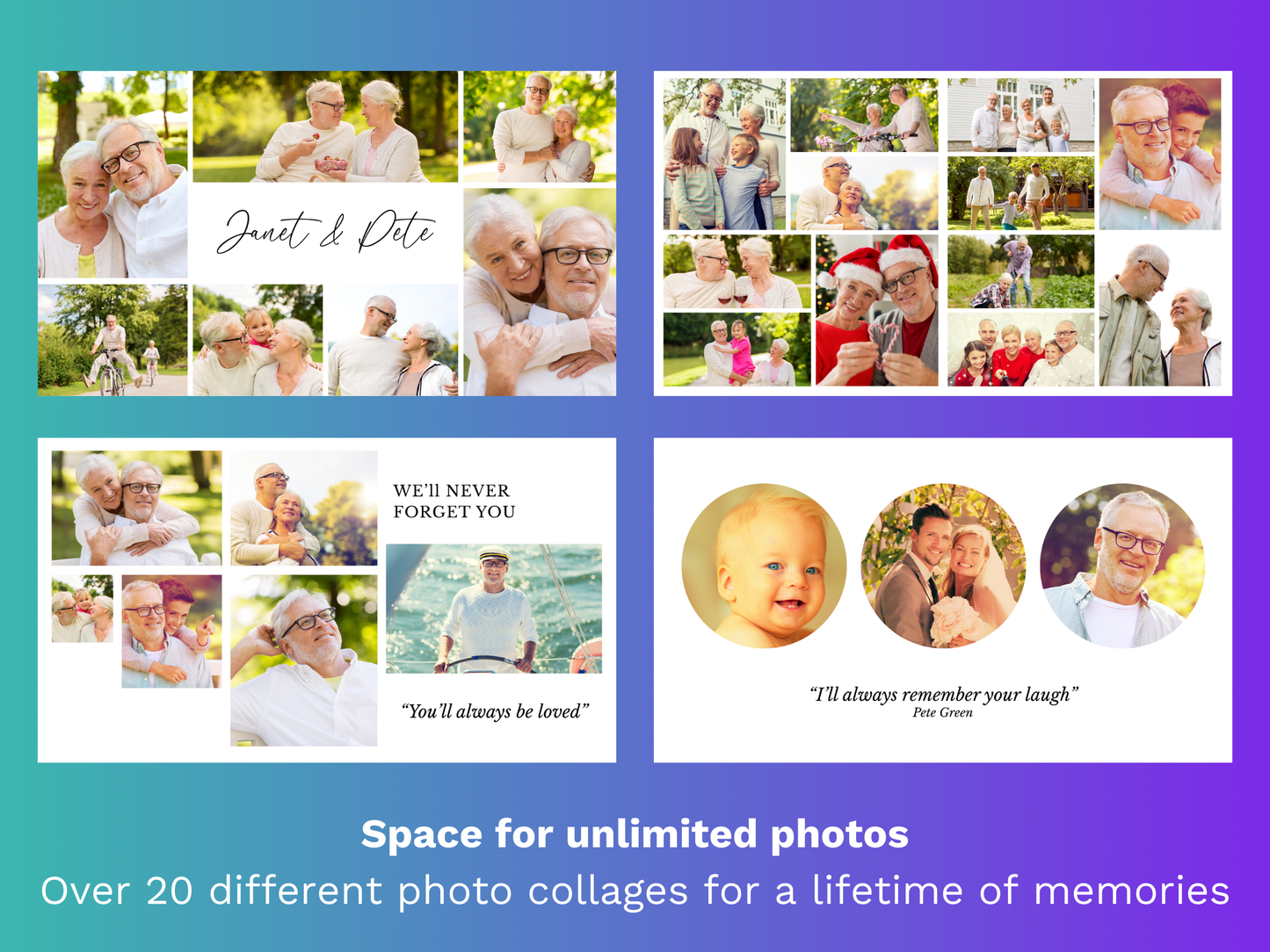 Canva Funeral Slideshow Template in Classic White
