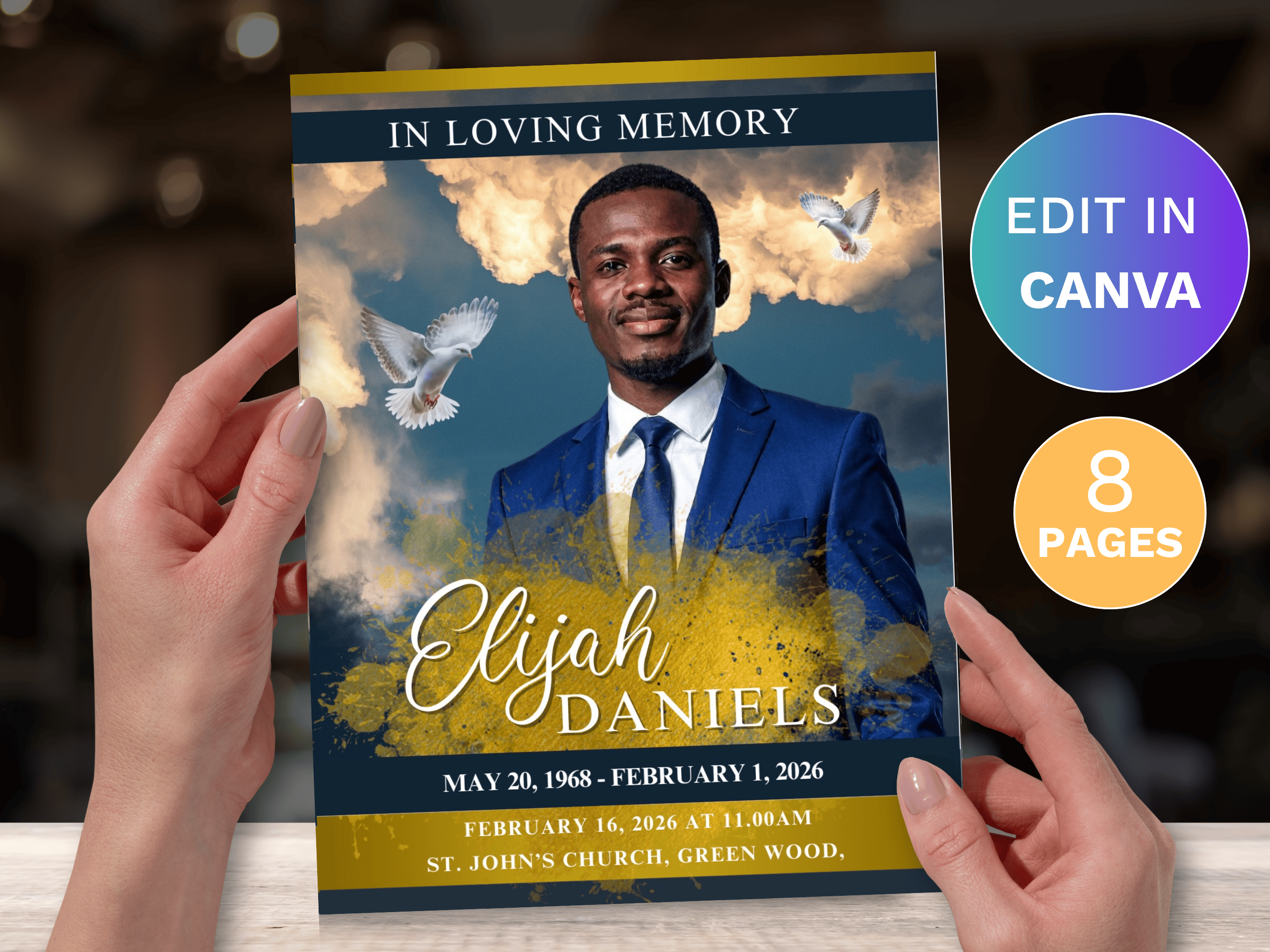 8-page-gold-sky-canva-funeral-program-template-11x17-inch