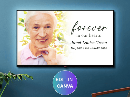 Modern Canva Funeral Slideshow Template
