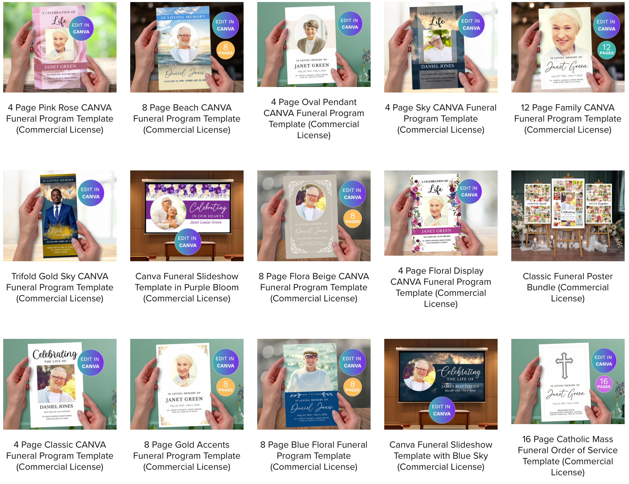 Canva Funeral Templates for Funeral Homes