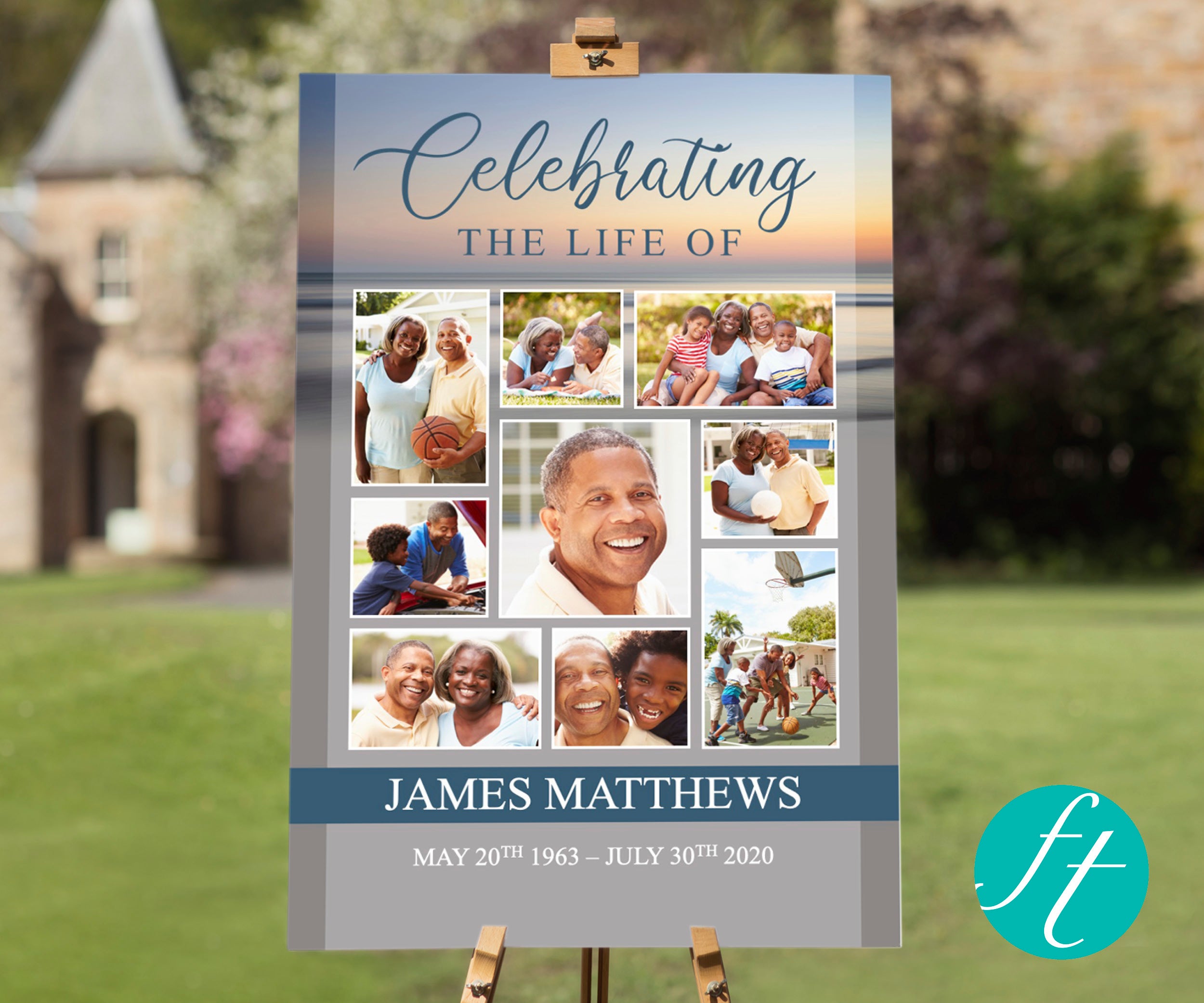 Beach Sunset Funeral Poster – Funeral Templates