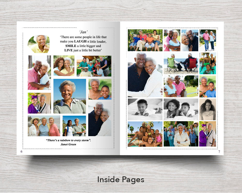 12 Page Classic Funeral Program Template (11 x 17 inches)