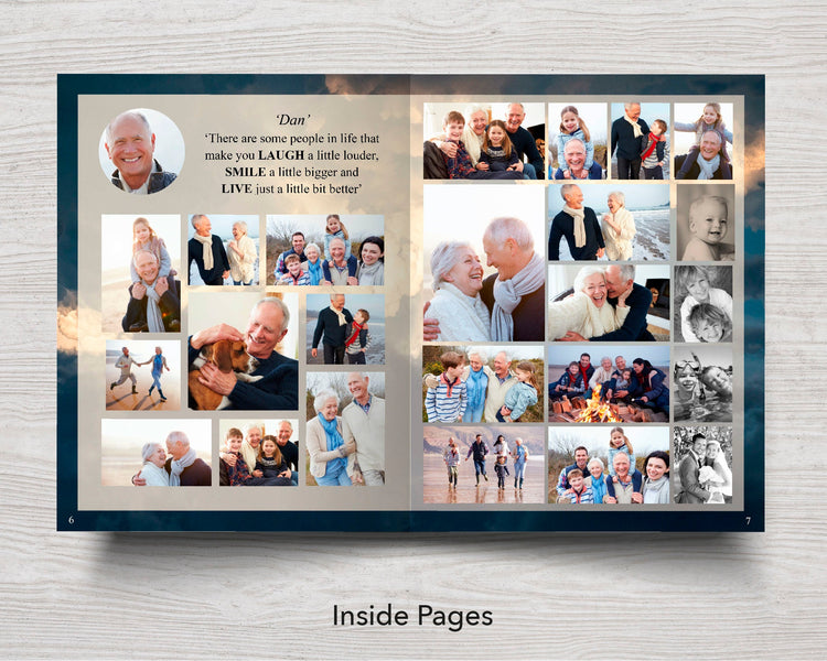 11x17 Funeral Program Template with 12 pages | Sky – Funeral Templates