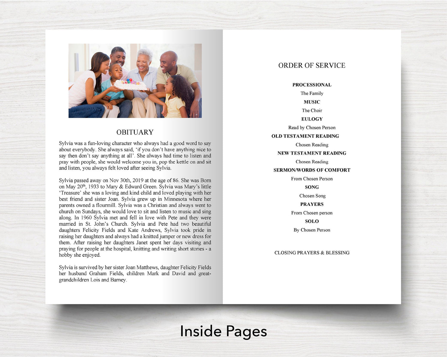 Funeral Program Wording Samples Creative Memorials With Funeral