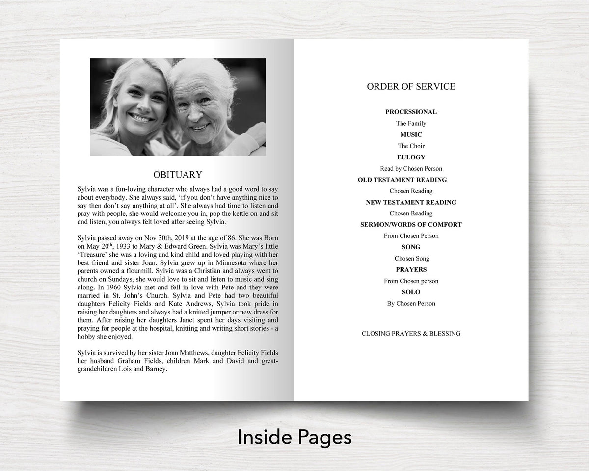 Sample Program For Funeral Examples Of Funeral Program Order Of Service