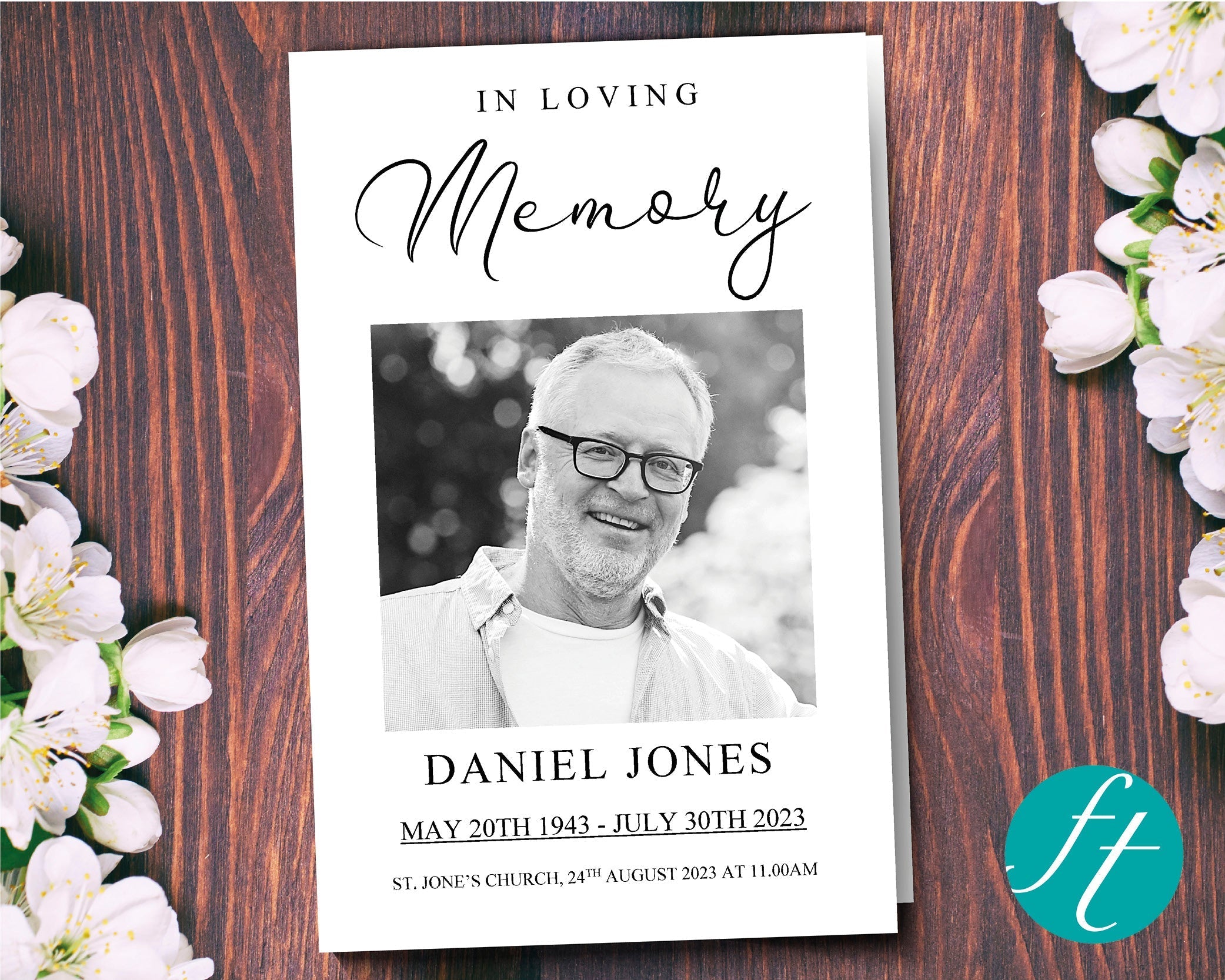 4 Page Modern Funeral Program Template Funeral Templates 4 Page Modern Funeral Program Template Funeral Templates