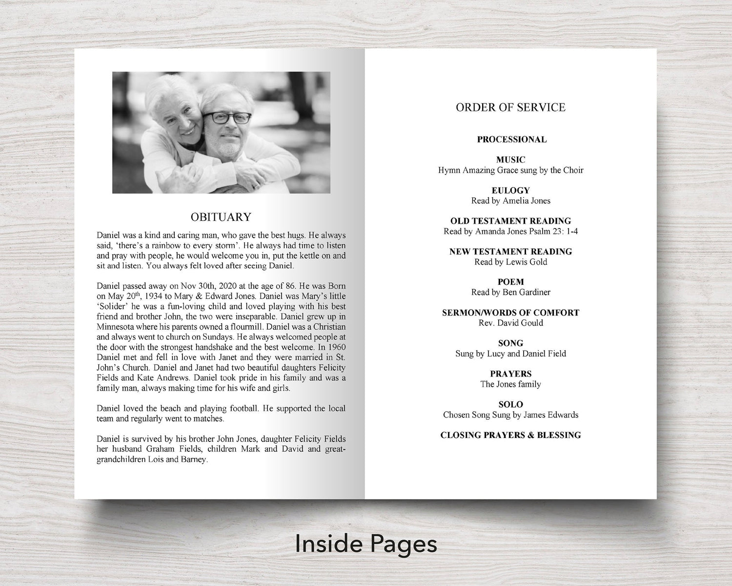Funeral Program Wording Samples Creative Memorials With Funeral