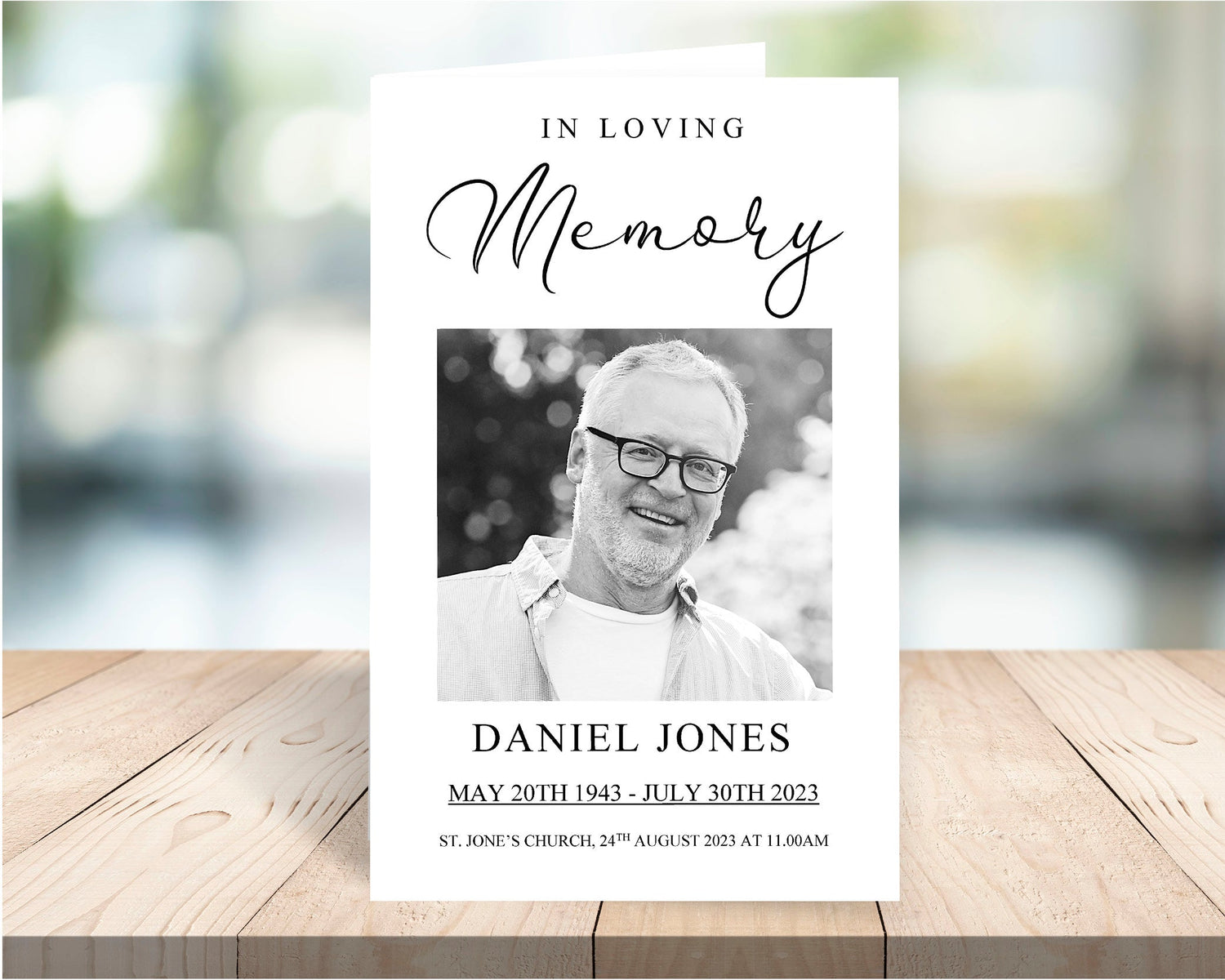 4 Page Modern Funeral Program Template