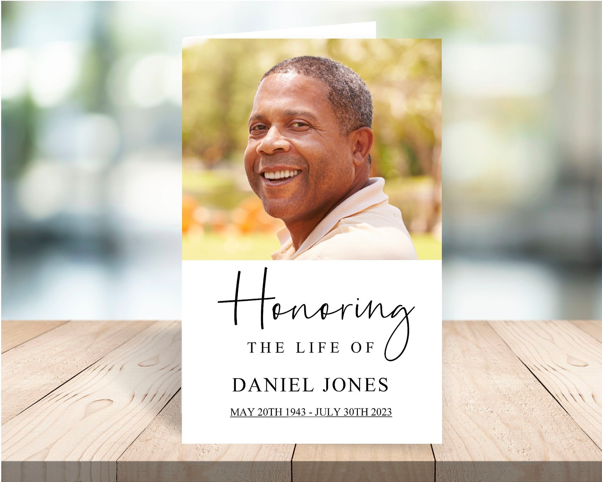 4 Page Stylish Collage Funeral Program Template – Funeral Templates