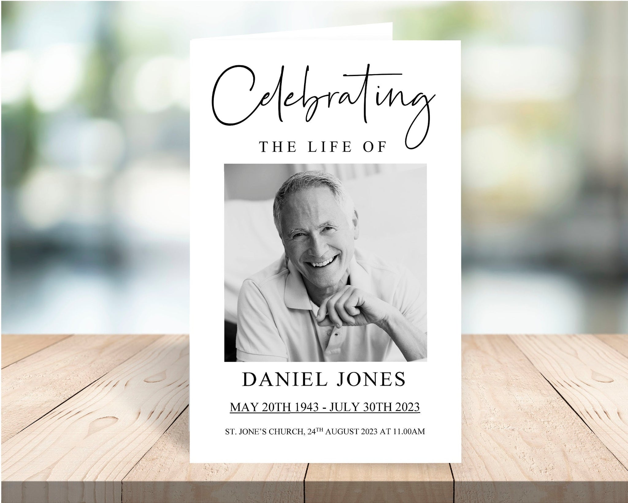 4 Page Timeless Funeral Program Template – Funeral Templates