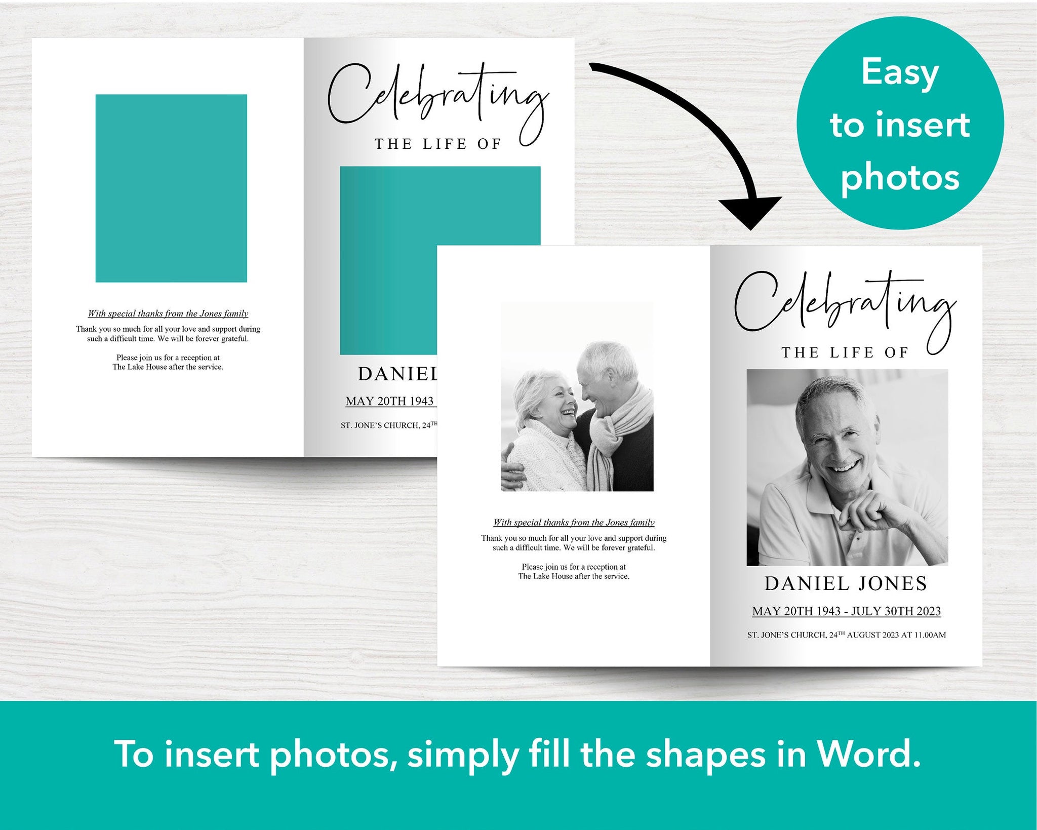 4 Page Timeless Funeral Program Template – Funeral Templates