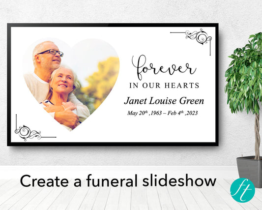 Premium Funeral Slideshow Template in Black Ornate