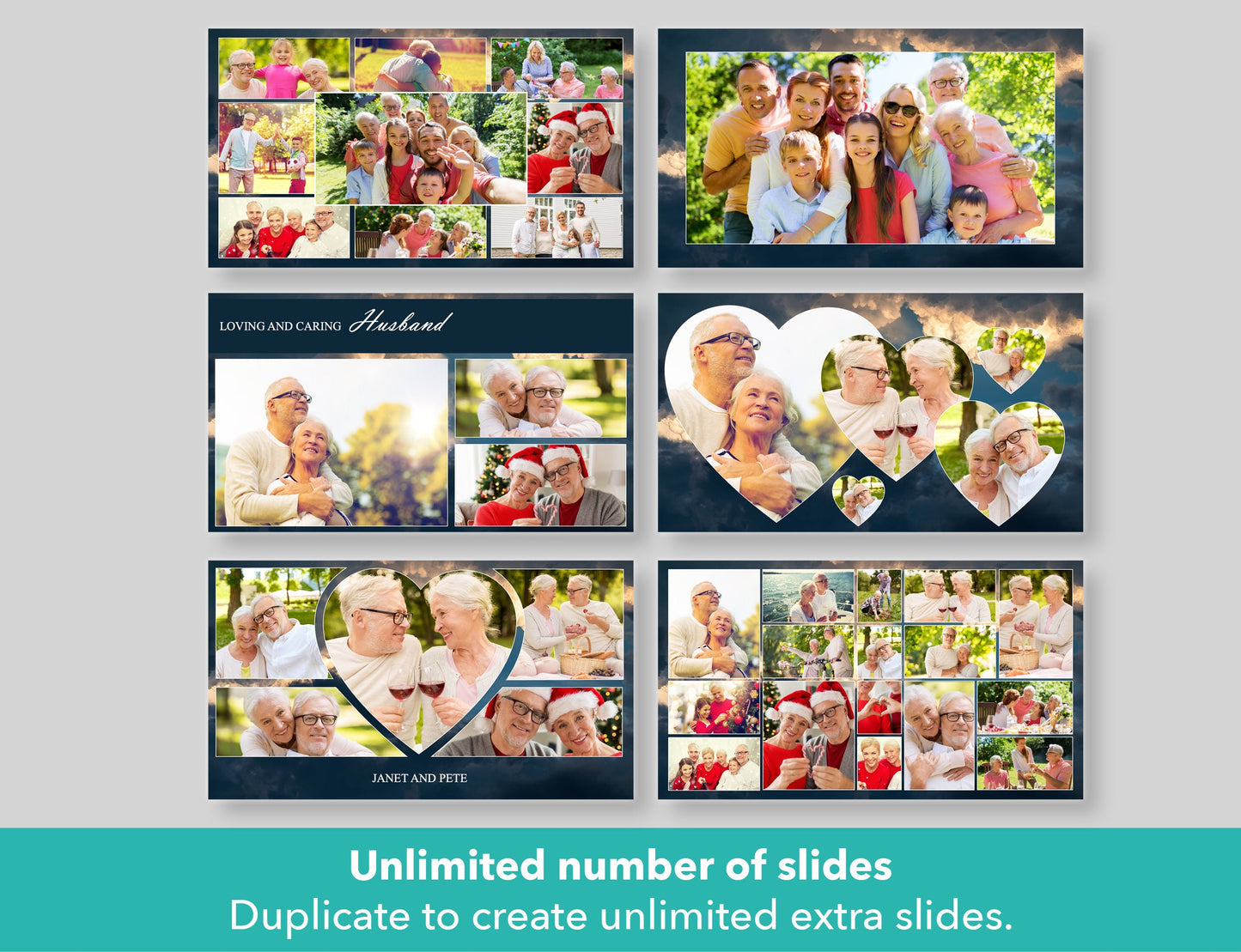 Premium Funeral Slideshow Template with Blue Sky