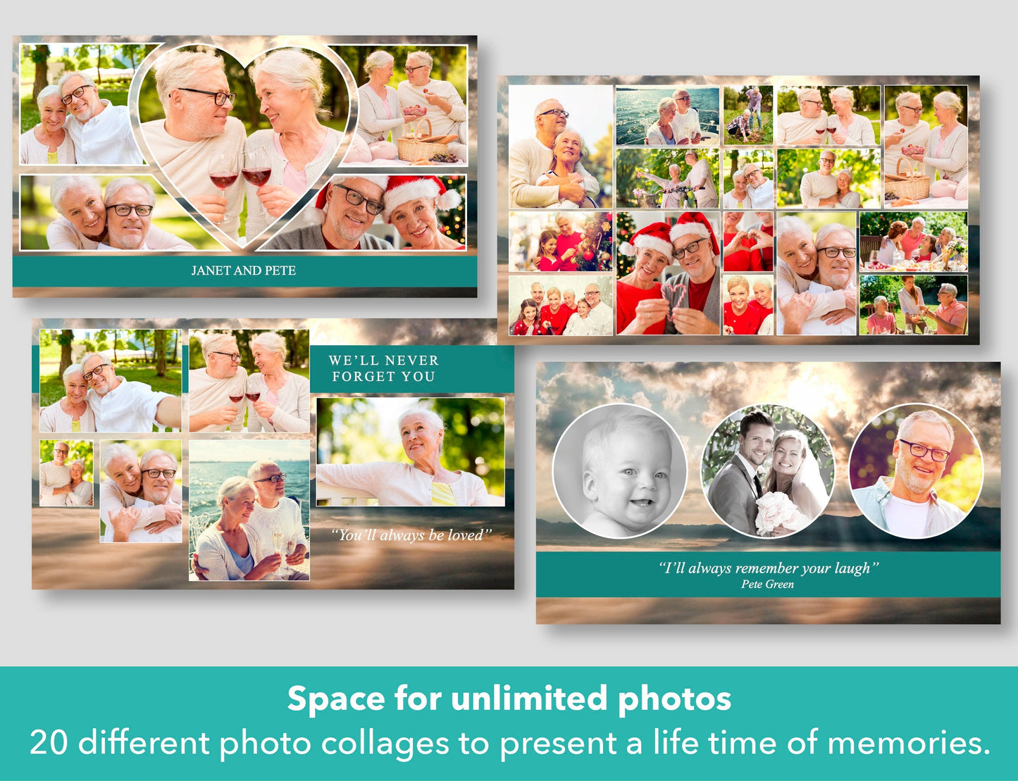 Premium Funeral Slideshow Template with Mountain Top View