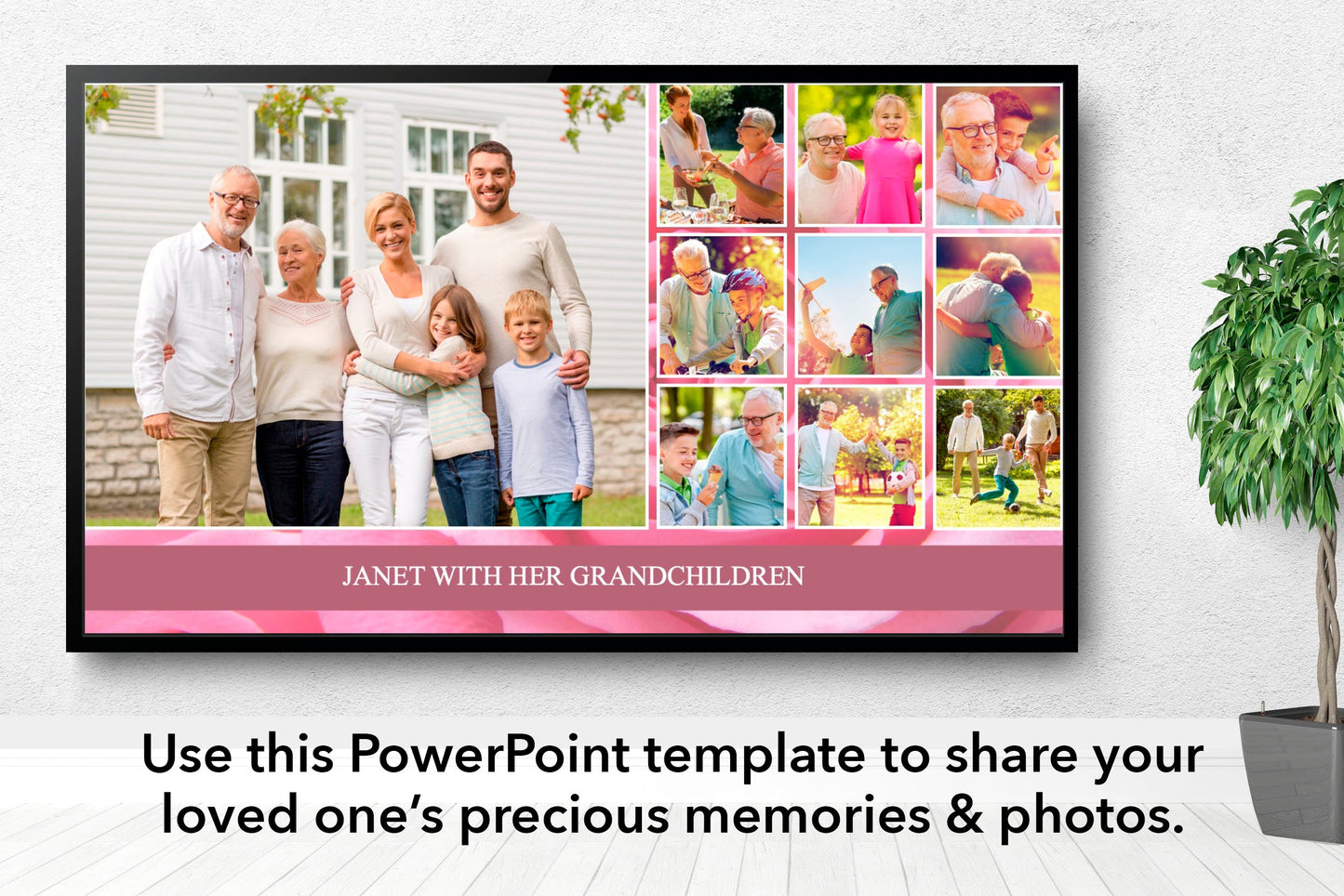 Premium Funeral Slideshow Template with Pink Roses