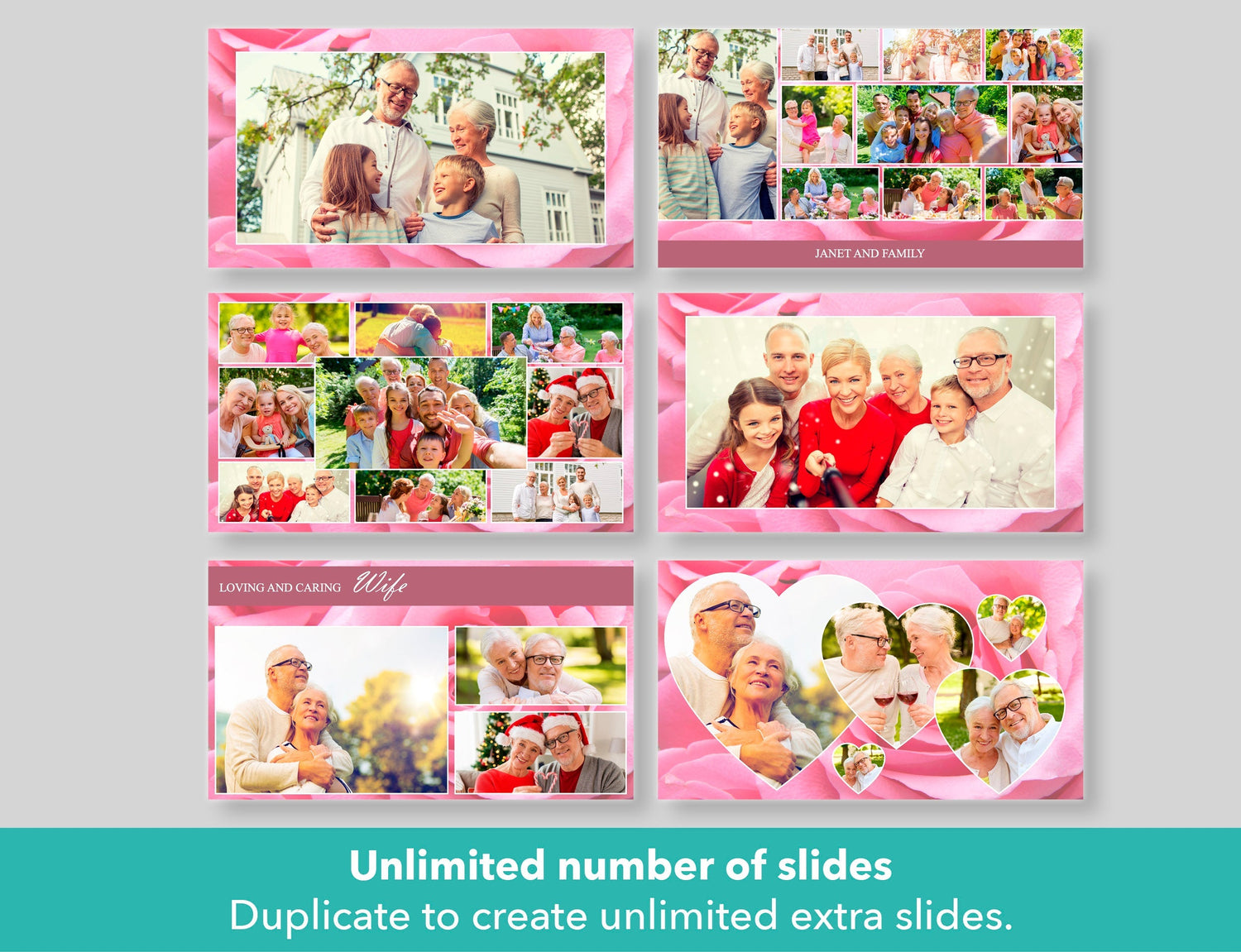 Premium Funeral Slideshow Template with Pink Roses