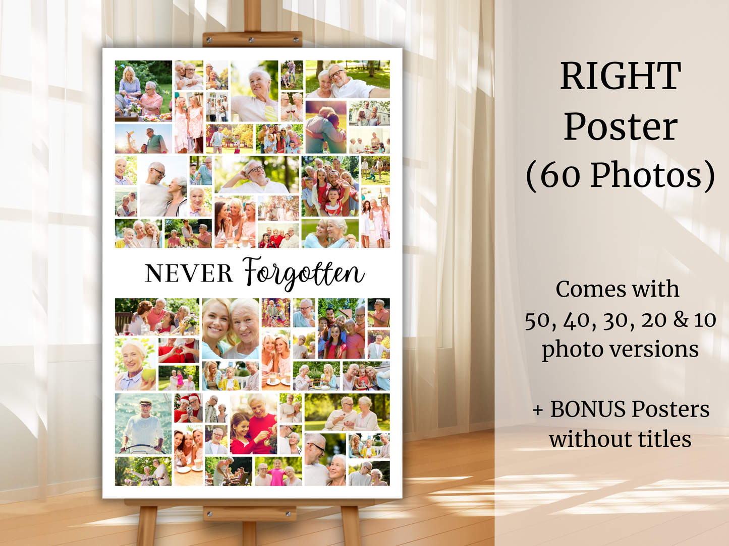 Classic Funeral Poster Bundle (Canva Templates)