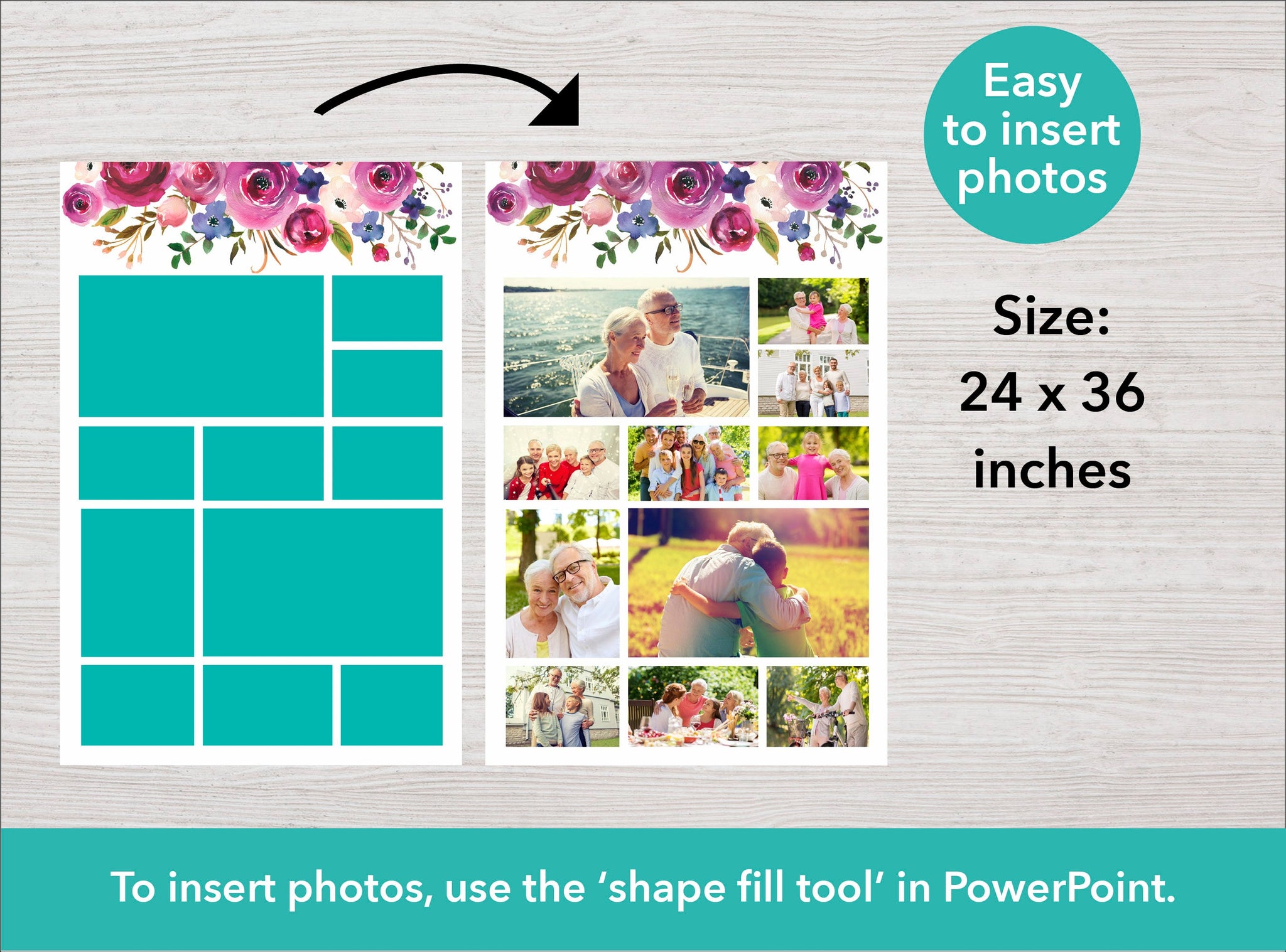 Funeral Memory Board with Floral Display Funeral Templates