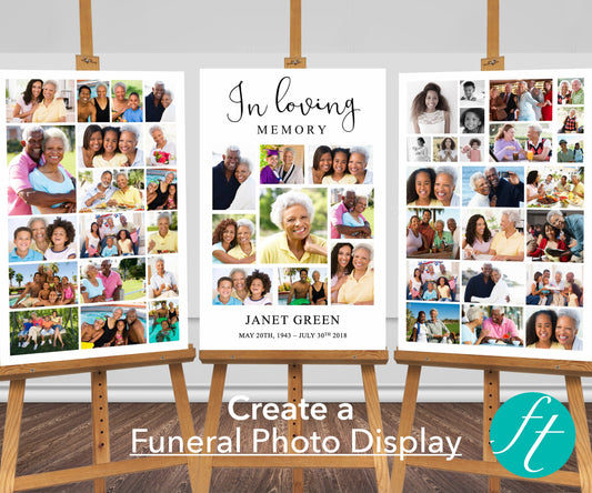 In Loving Memory Funeral Photo Display