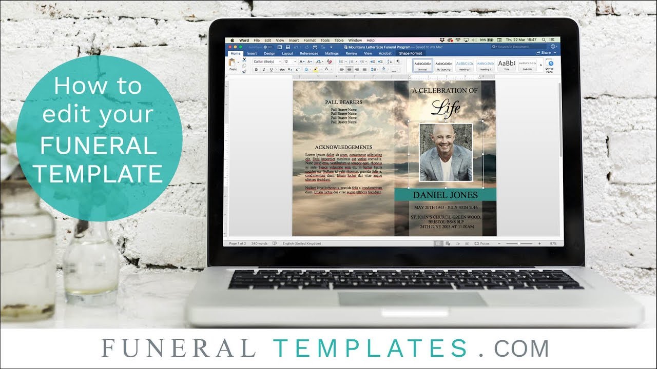 Load video: Video tutorial about how to edit your funeral program template
