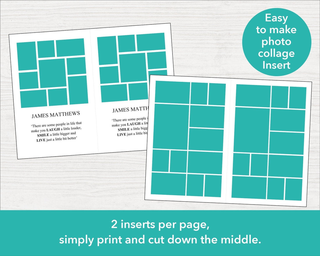 Inset Collage Photo Collage Insert for a Funeral Program Template – Funeral Templates