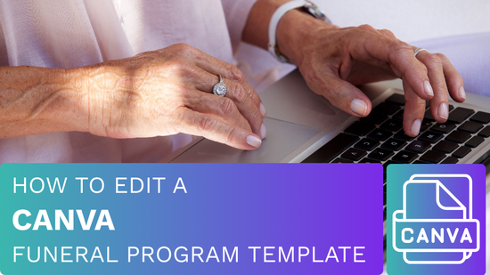 How to edit a Canva Funeral Program Template