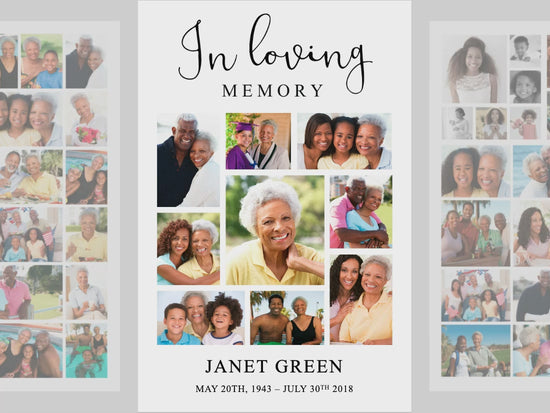 In Loving Memory Funeral Photo Display