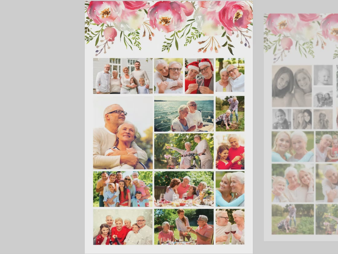 Funeral Memory Board with Pink Flowers
