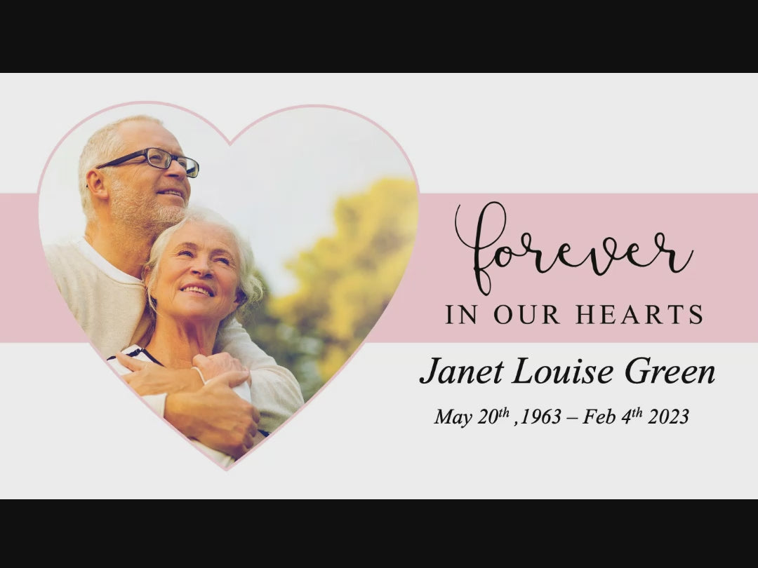 Funeral Slideshow Template with pink band