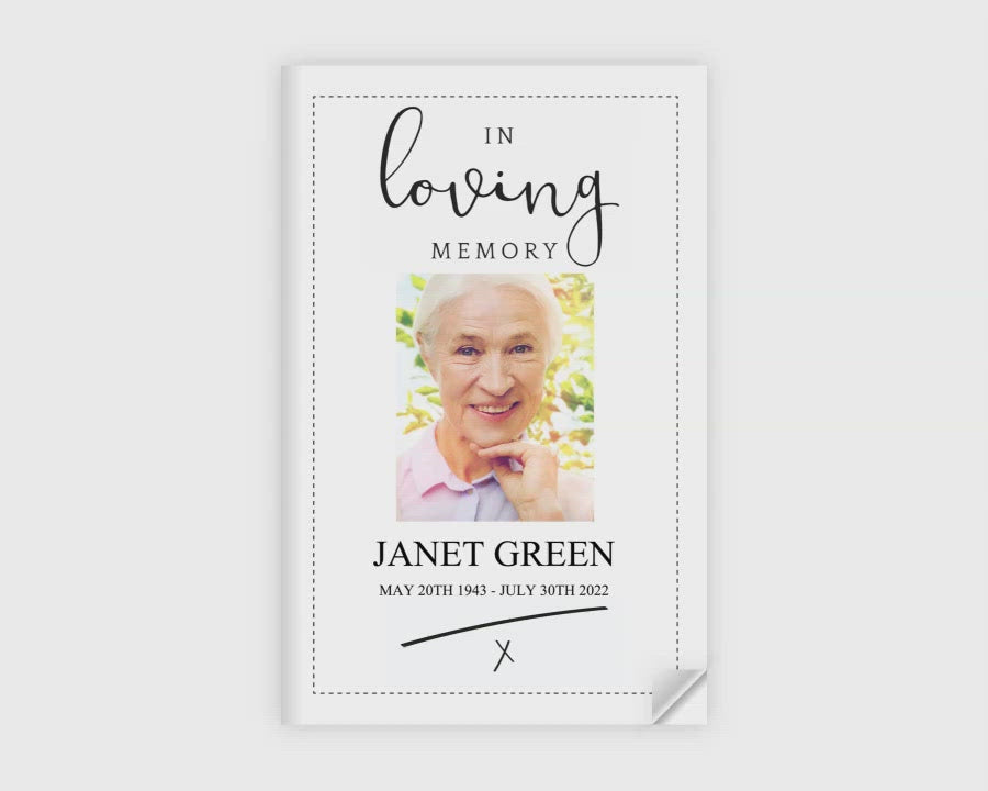 4 Page Loving Memory Funeral Program Template