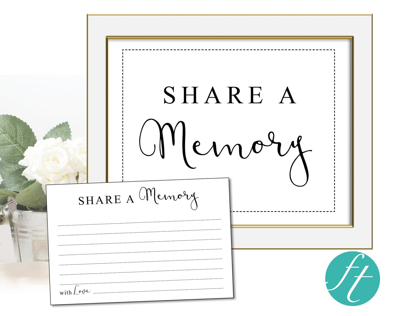 Classic Share a Memory Sign and Cards