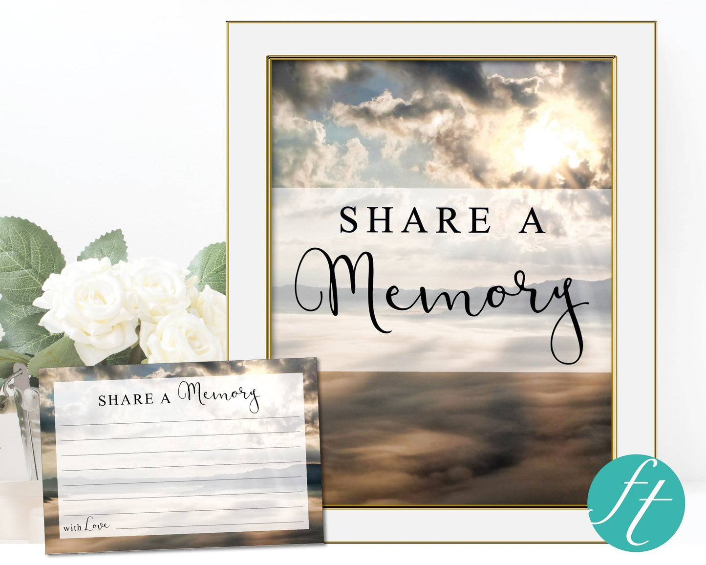 Mountain Top Share a Memory Sign and Cards