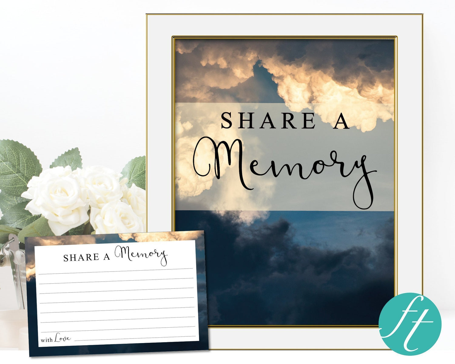 Sky Share a Memory Sign and Cards