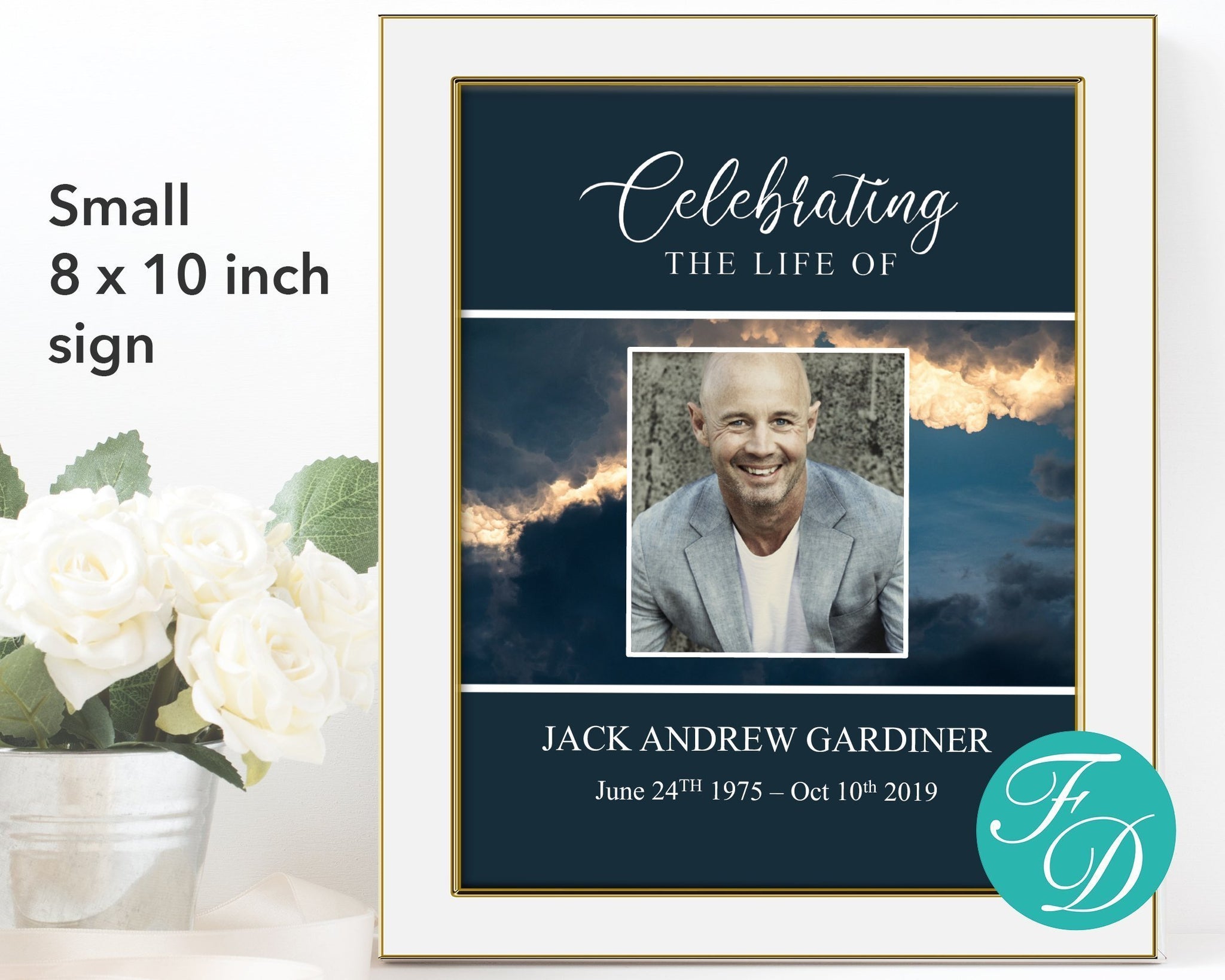 Funeral Welcome Poster for Men – Funeral Templates