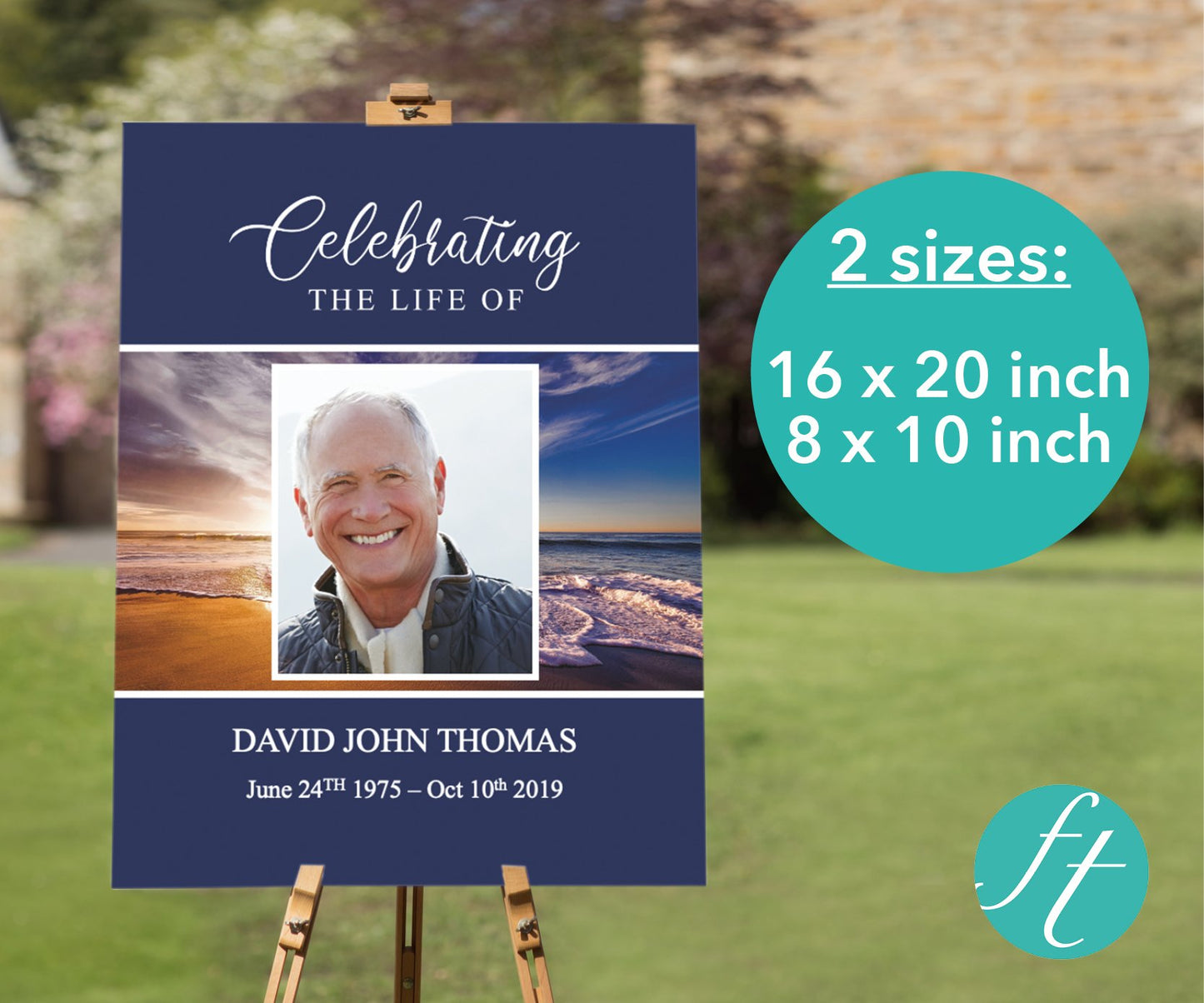 Personalized Photo Celebration of Life Welcome Sign Poster, Funeral Welcome  Sign, Memorial Sign Board, In Loving Memory of Loved One, Celebration of