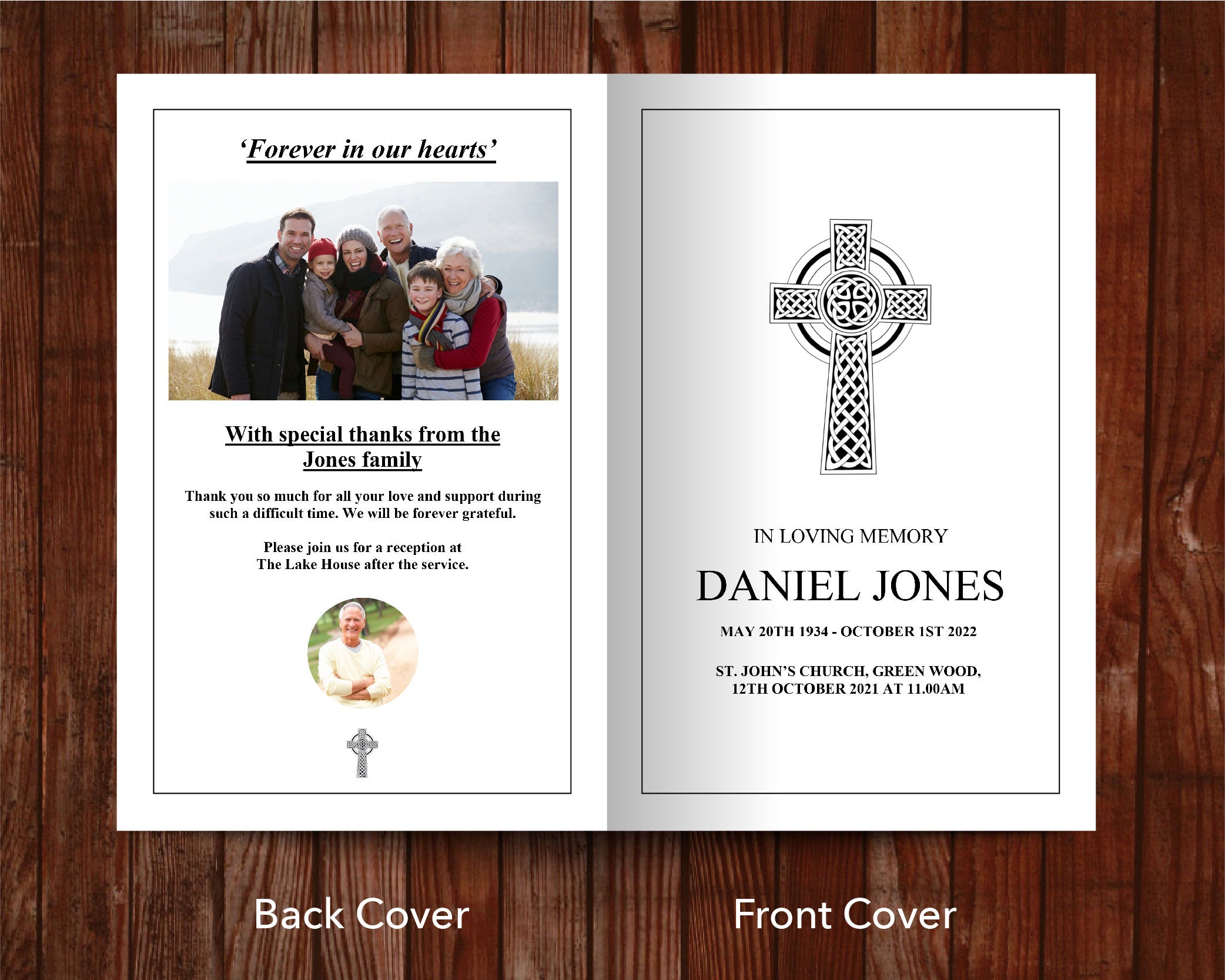 12 Page Catholic Cross Funeral Program Template – Funeral Templates