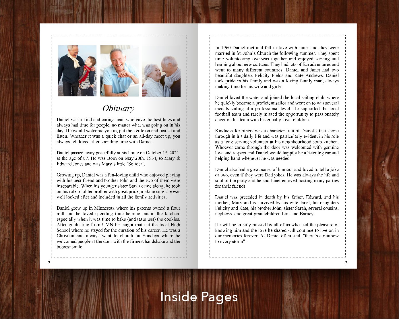 12 Page Classic Funeral Program Template Funeral Templates