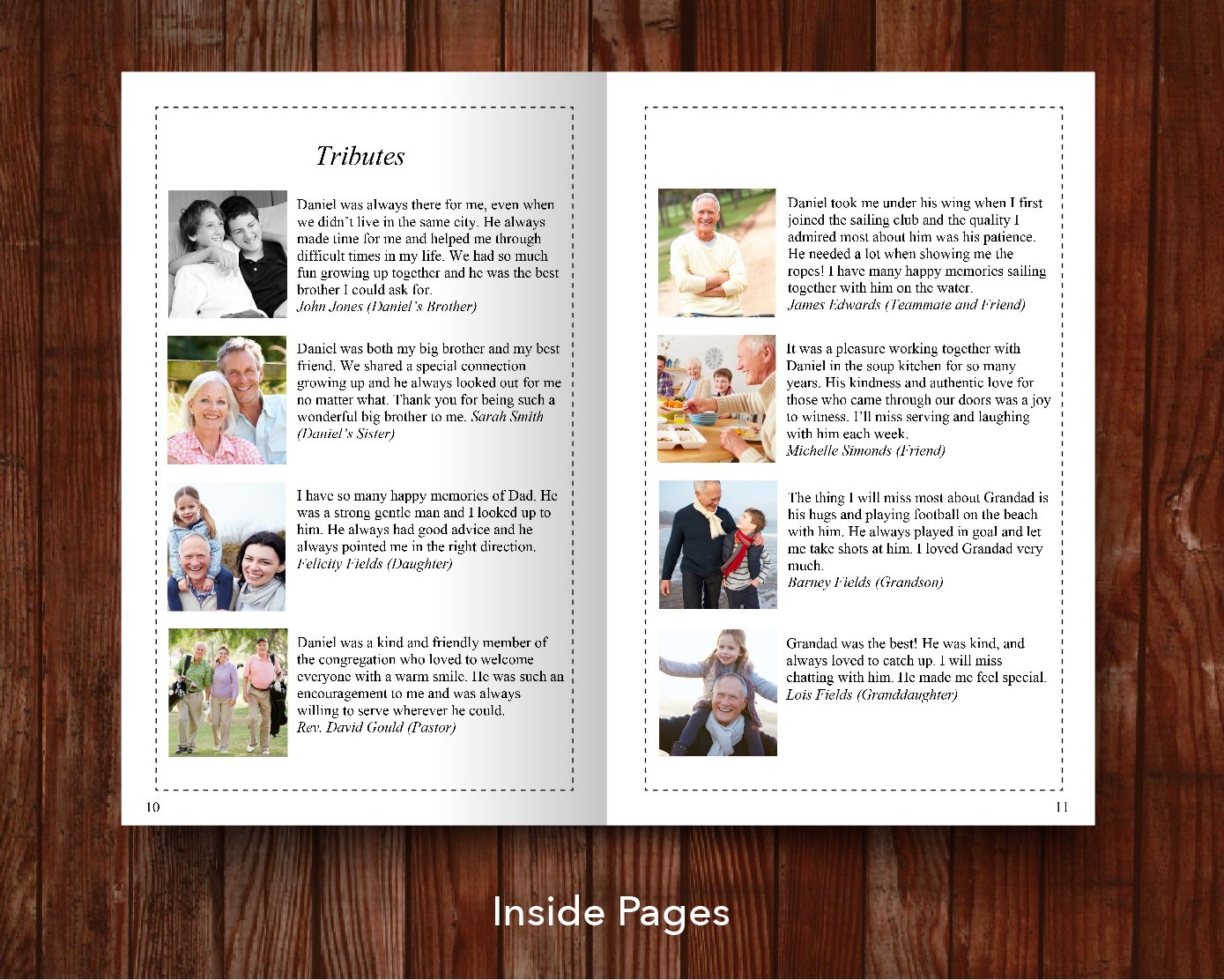 12 Page Classic Funeral Program Template