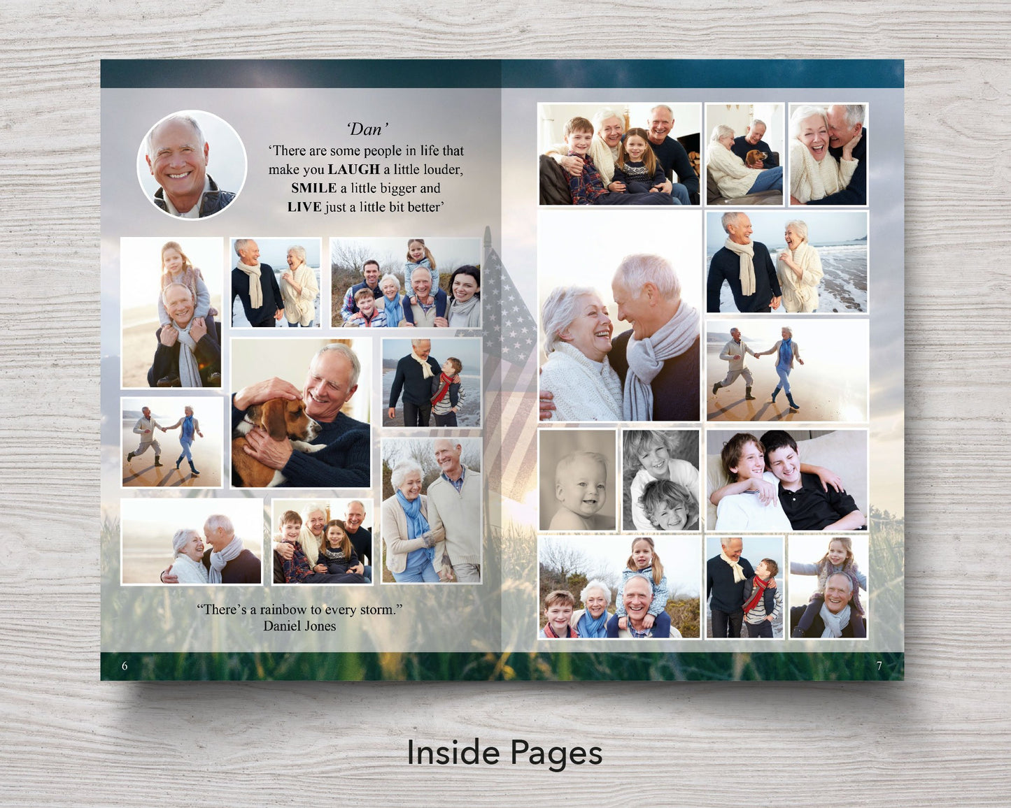 12 Page Military Funeral Program Template