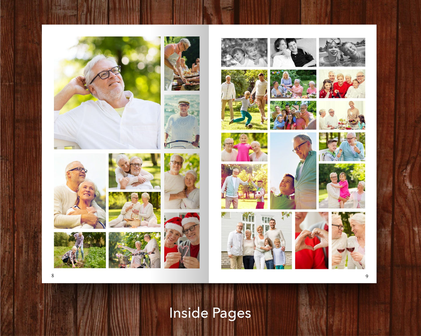12 Page Photo Collage Funeral Program Template