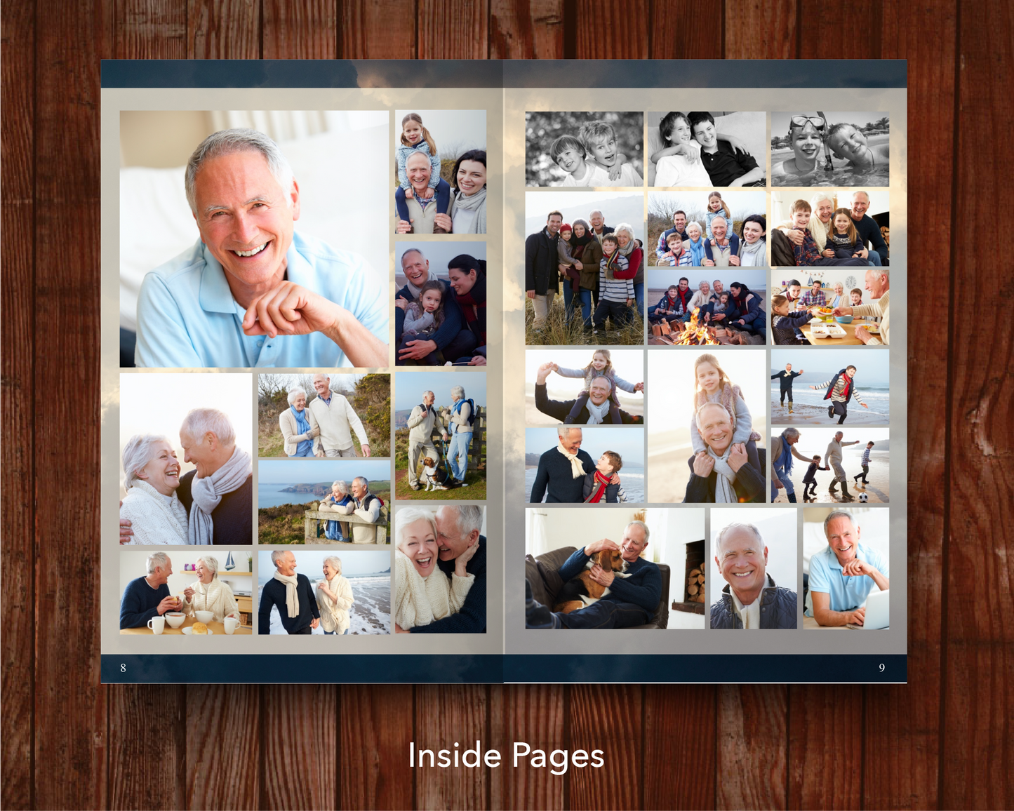 12 Page Sky Funeral Program Template