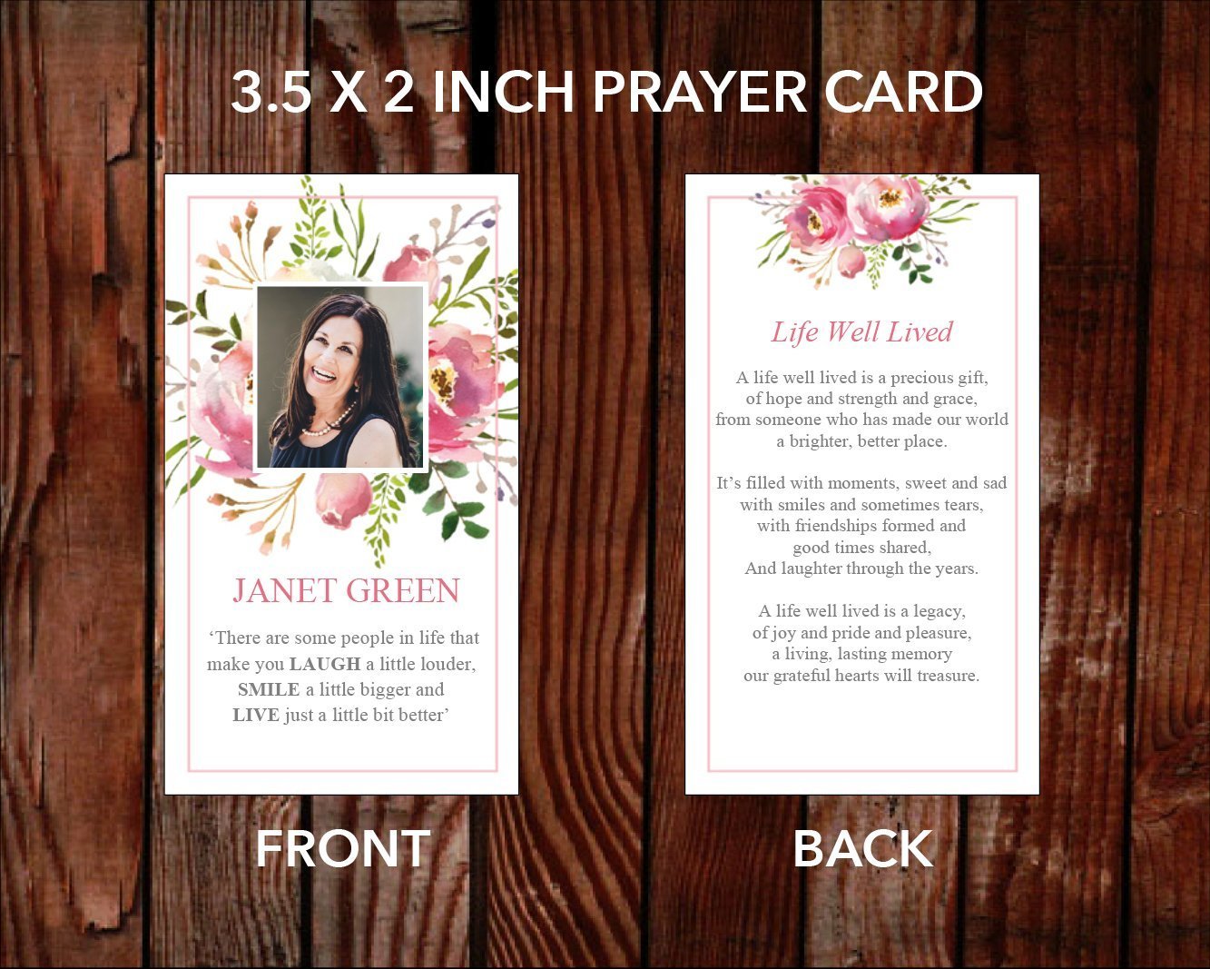 4 Page Floral Burst Funeral Program Template + Prayer Card