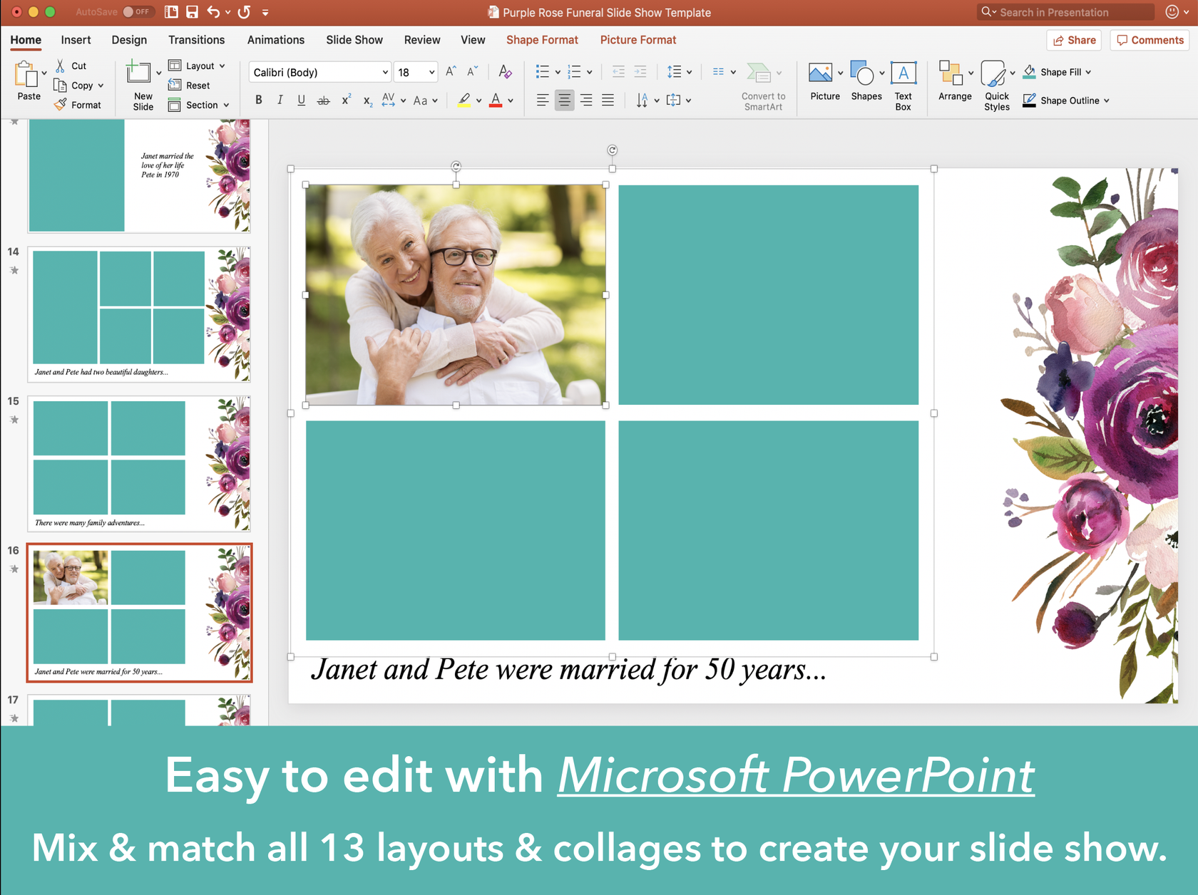Four Page Program Layout Example 4 Page Program, Sign, Slideshow & Bookmark (Commercial License ...