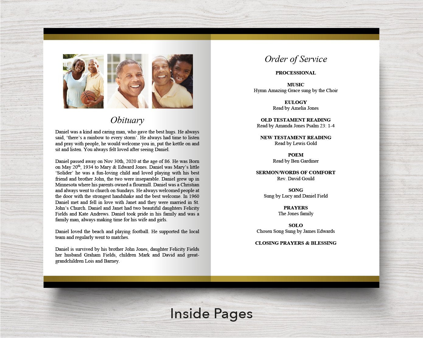 Free Sample Funeral Programs