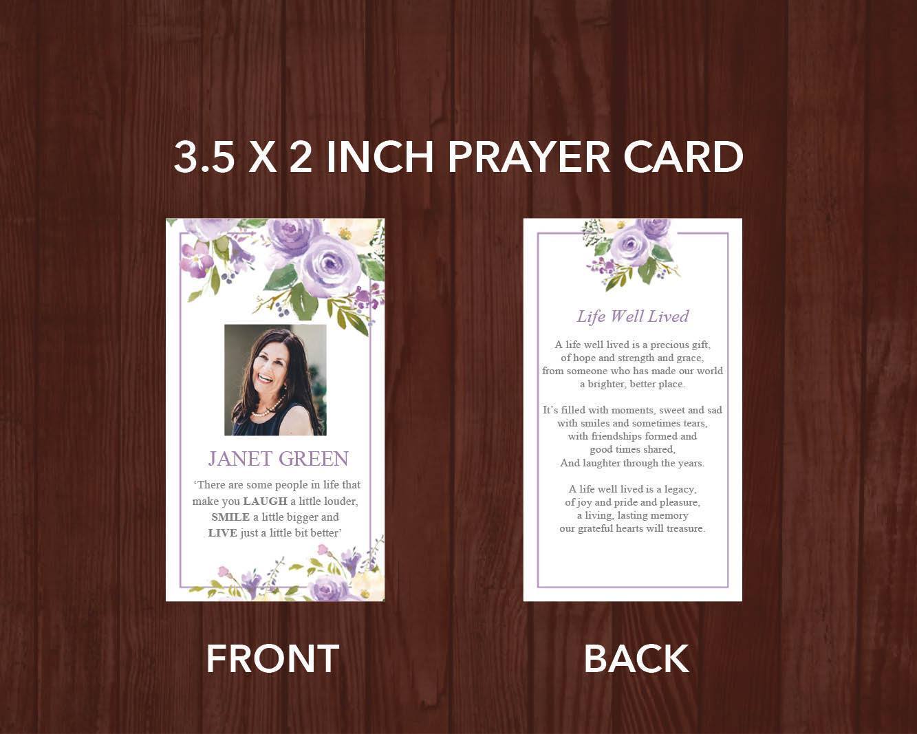 4 Page Lilac Bouquet Funeral Program Template + 4 matching Templates