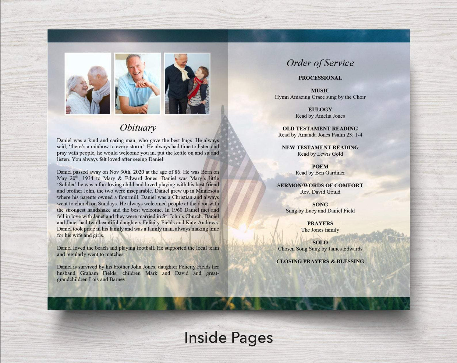 4 Page Military Funeral Program Template – Funeral Templates 4-page-military-funeral-program-template-funeral-templates
