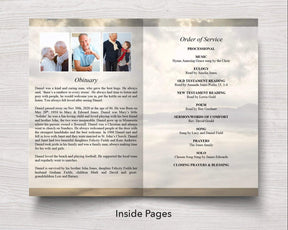 4 Page Mountain Top Funeral Program Template – Funeral Templates