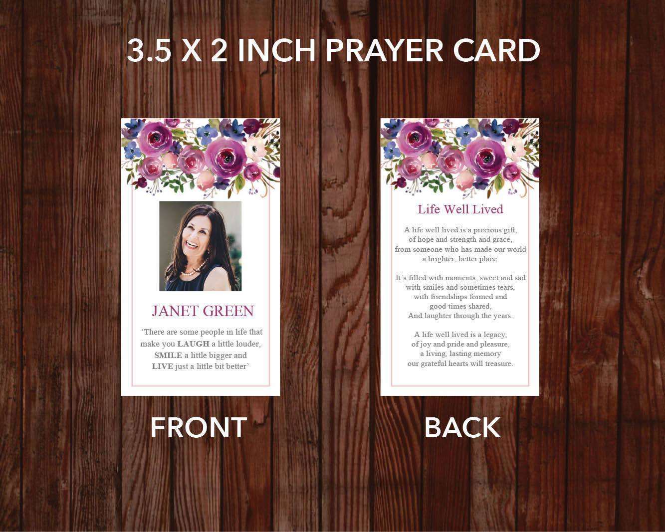 4 Page Purple Roses Funeral Program Template + 4 matching Templates